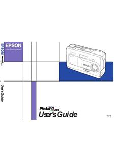 Epson PhotoPC 800 manual. Camera Instructions.